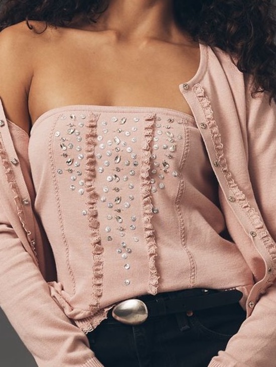 Anthropologie Tops - Anthropologie NWT Crystal Corset Tube Top - small or XS 2 left